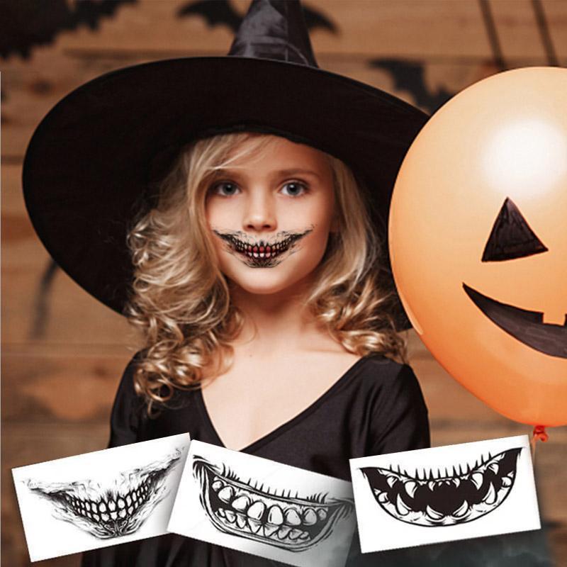 Halloween Prank Makeup Temporary Tattoo10pcs