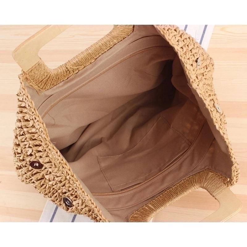 Women's Large All Seasons Straw Basic Straw Bag