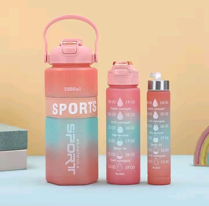 Sports Water Bottle 3pcs Set