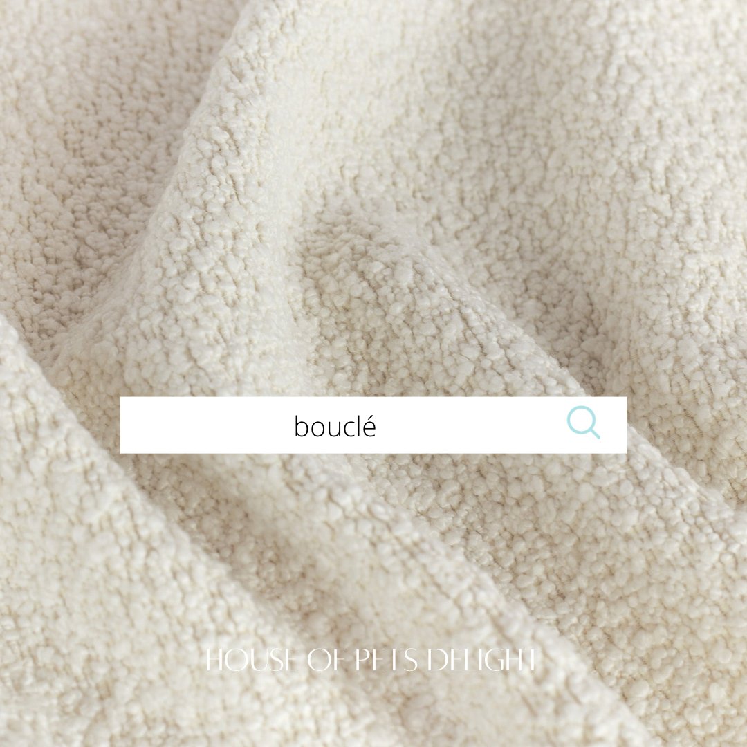 Memory Foam Dog Bed in Bouclé