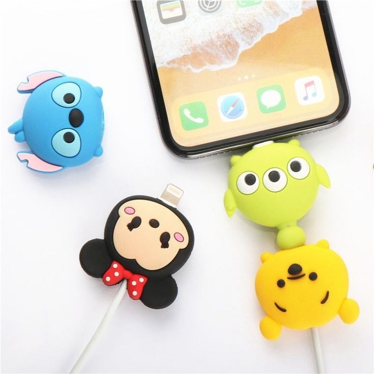 5 PIECES EMOJIS CABLE PROTECTORS