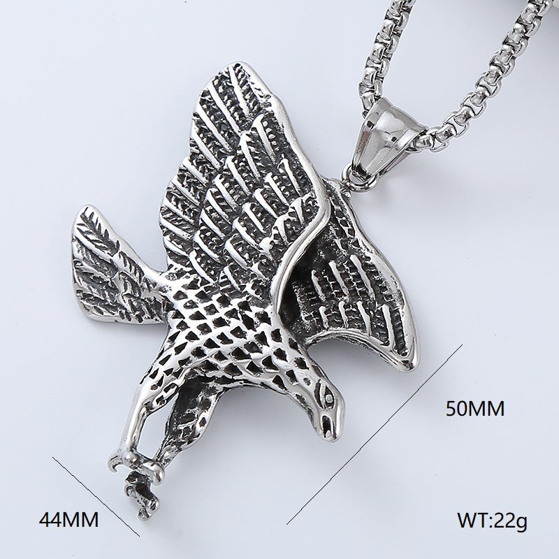 Aml Personalized Animal Head Hip-Hop Punk Style Titanium Steel Men'S Necklace