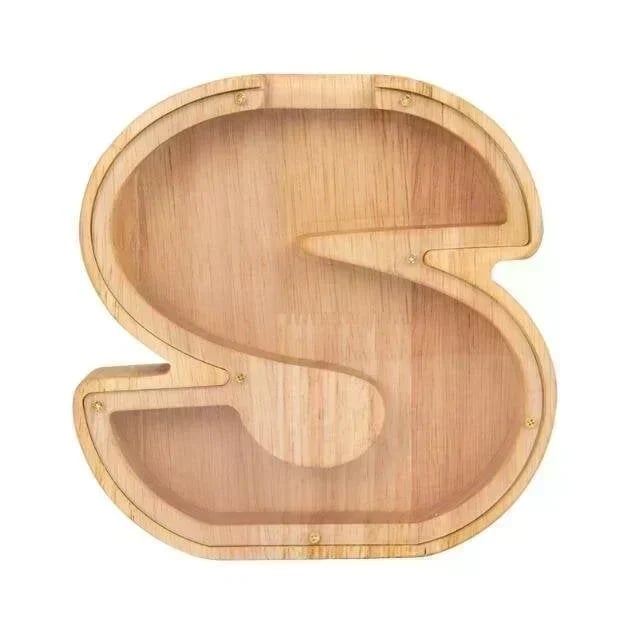 (🔥Summer Hot Sale Now-50% Off) Personalized Wooden Letter Piggy Bank - FREE SHIPPING