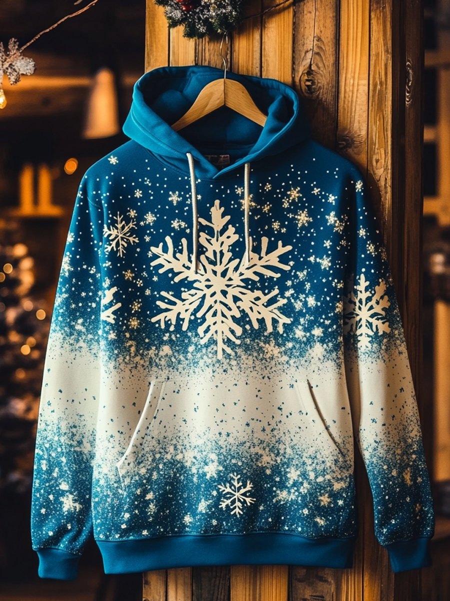 Winter snowflake Christmas Art Print Long Sleeve Hoodie