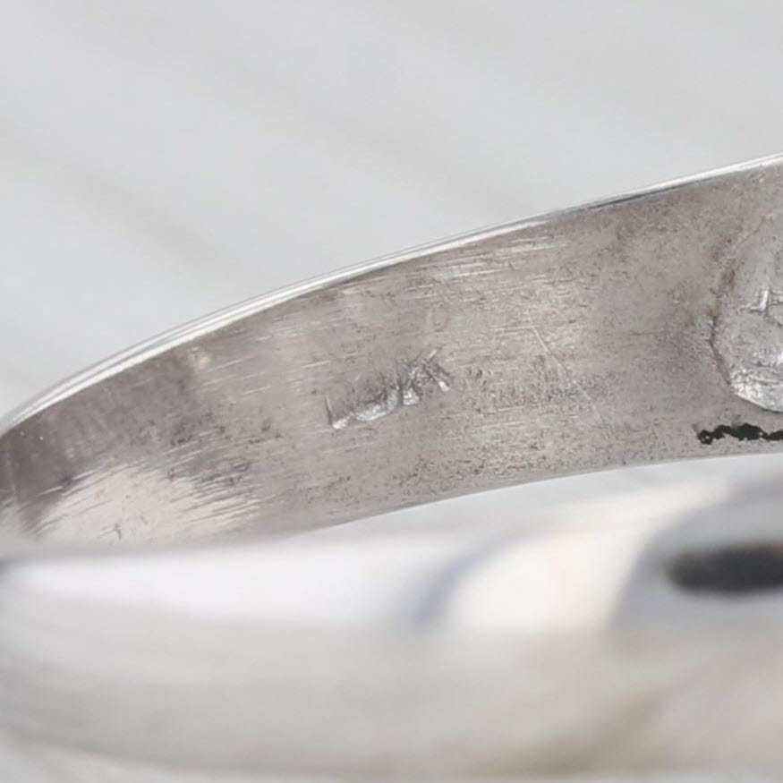 0.12ctw Diamond Cluster Ring 10k White Gold Belcher Setting Size 11.25 Men's
