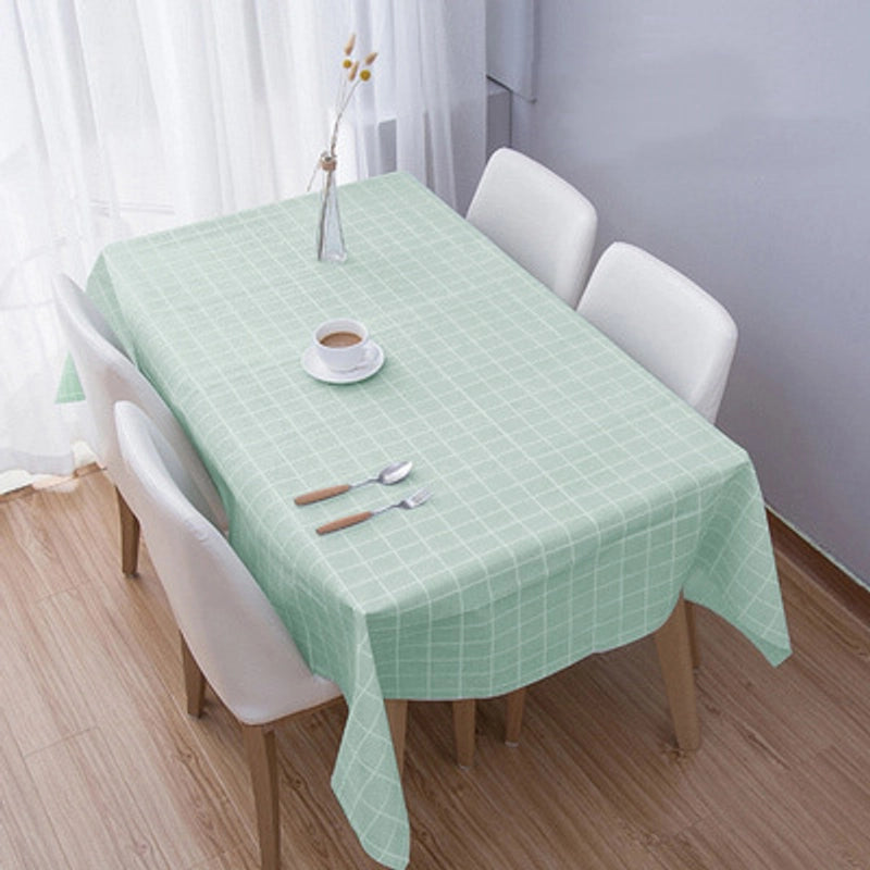 Plaid Tablecloth Waterproof Anti-scald And Oil-proof Household Rectangular Small Fresh Disposable Tablecloth  Coffee Table Tablecloth