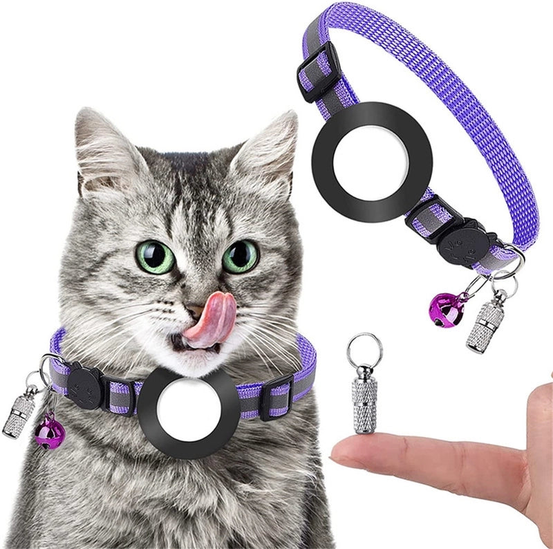 Minimalist Nylon Brass Stripe Pet Collar