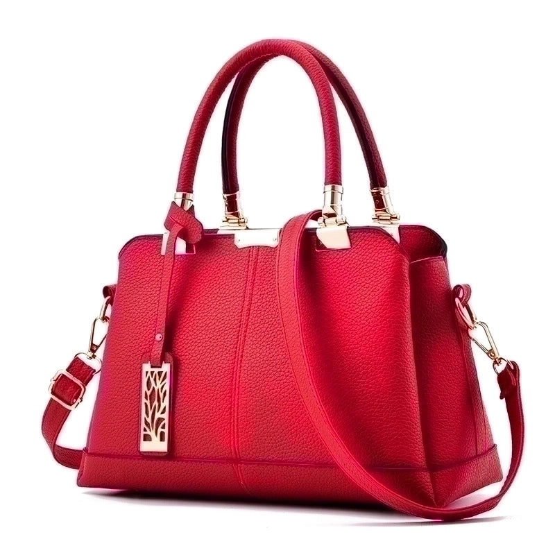 Women's Medium Autumn Pu Leather Fashion Tote Bag