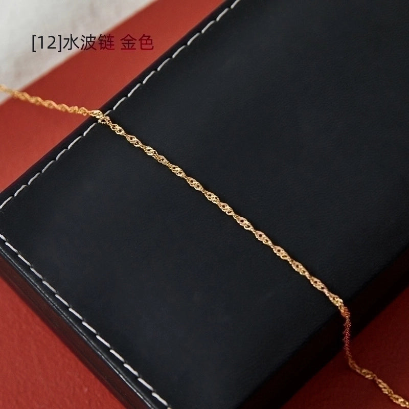Fashion Geometric 304 Stainless Steel 18K Gold Plated Chain Stainless Steel Necklaces