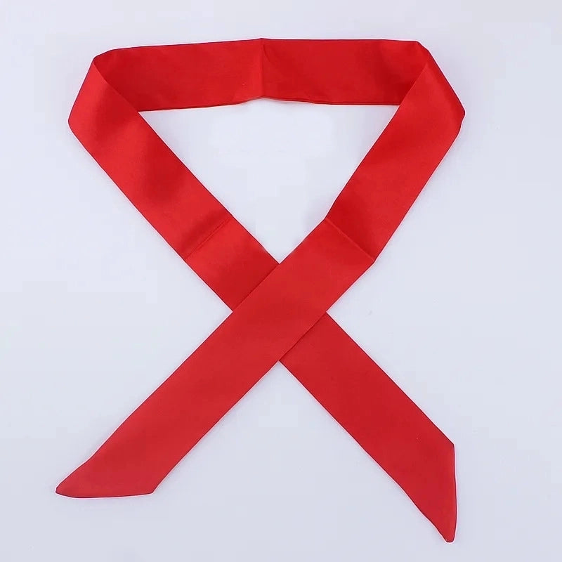 Women's Minimalist Solid Color Satin Silk Scarves