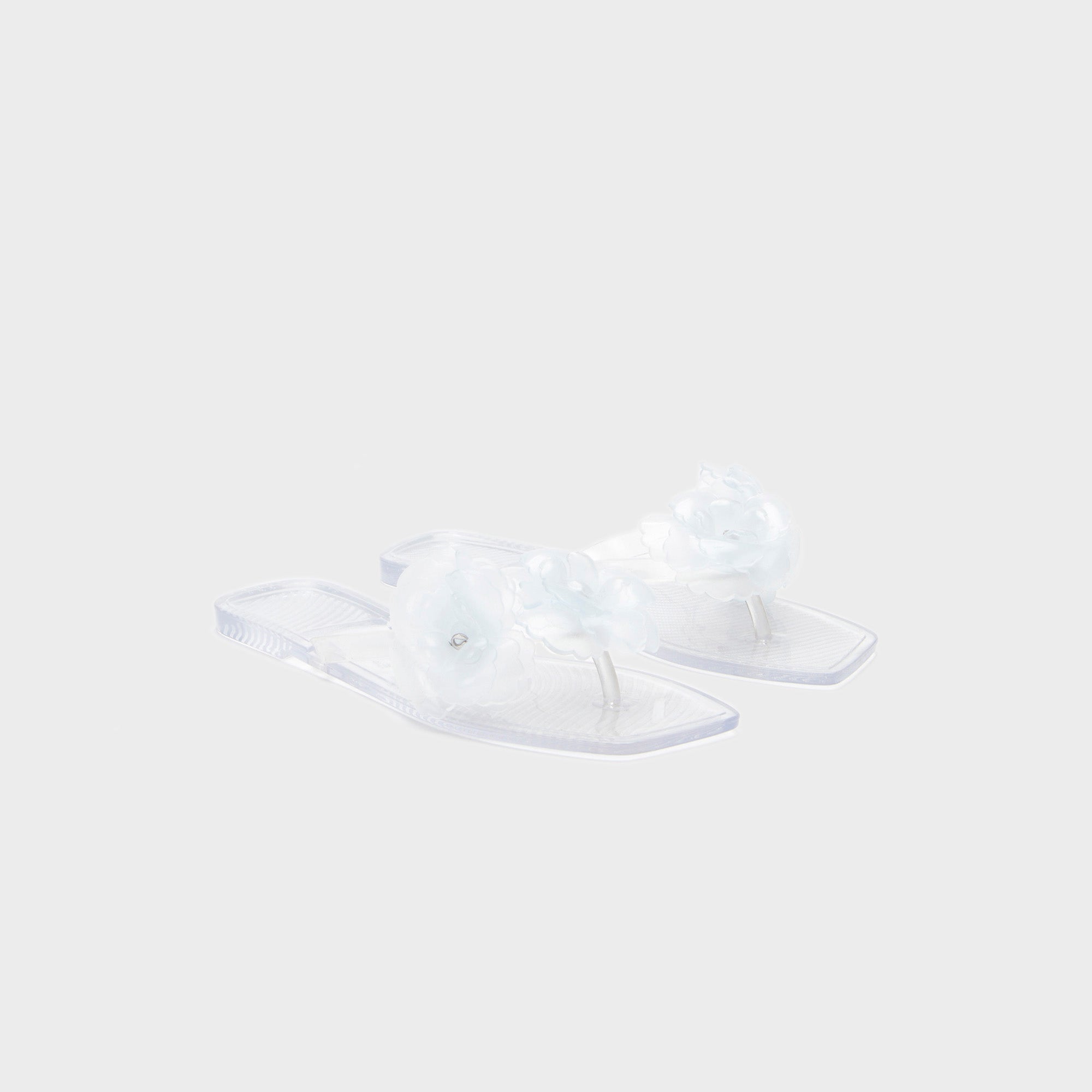 Coperni Silicone Flower Flat Sandals - Clear