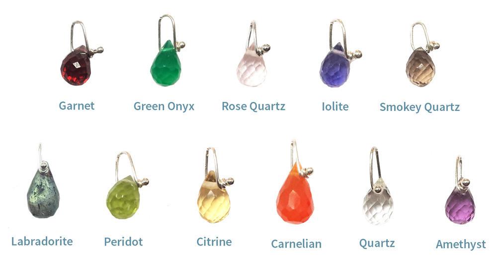 Personalized Tiny Dot Necklace with Gemstones