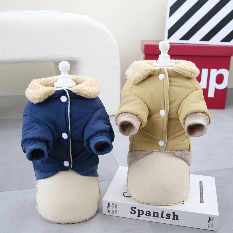 Pet Clothing Dog Clothes Autumn And Winter New Teddy Cat Pet Clothes Thickened Winter Clothes 23DD Bear Cotton Clothes