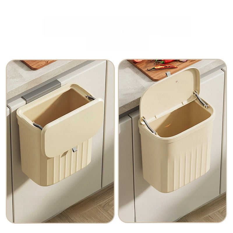 Simple Kitchen Trash Can Household Toilet Wall Hanging Large Capacity Waterproof Load-bearing Trash Basket
