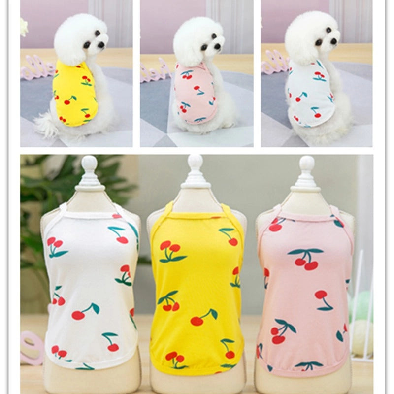 Casual Cotton Cherry Pet Clothing