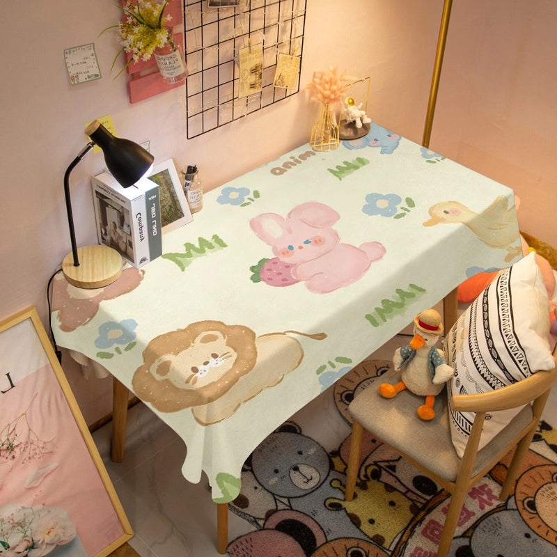 Minimalist Cartoon Plush Tablecloths