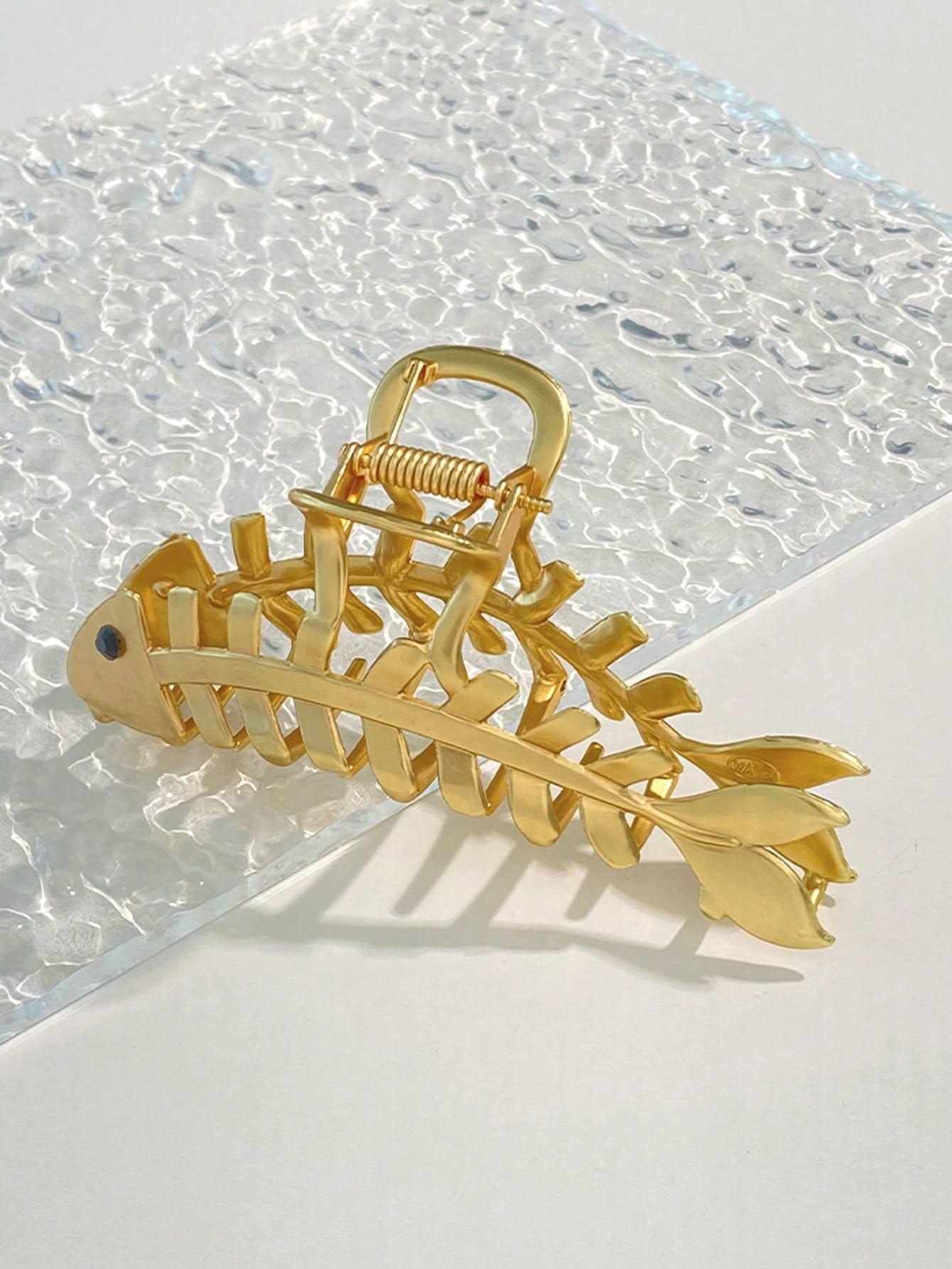 Metal Fish Bone Hair Clip