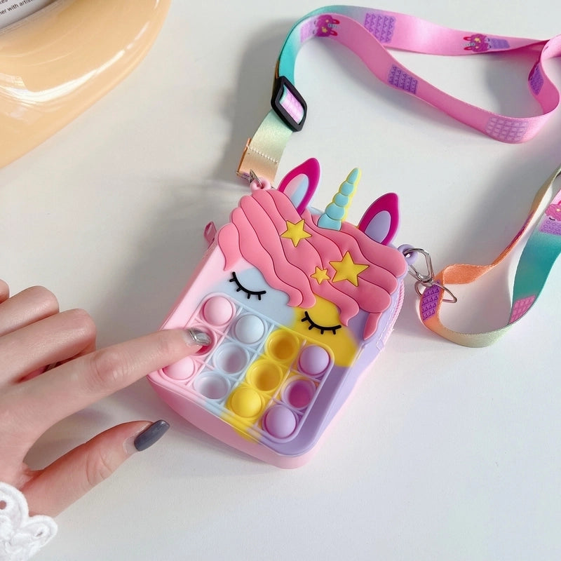 Cute Silicone Squeeze Bubble Toy Stress Relief Sensory Toy Bag