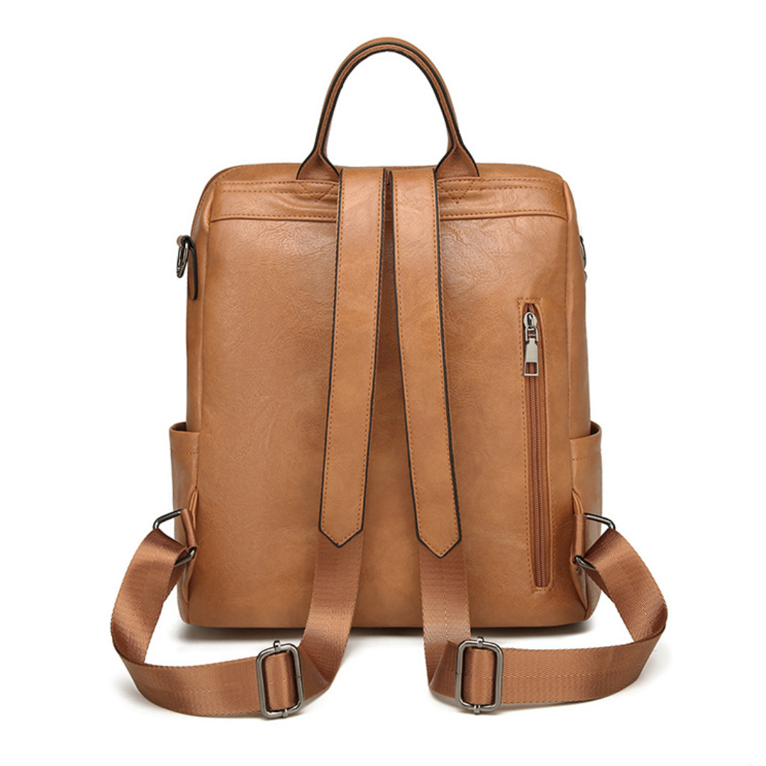 Retro PU Leather Women's Commuter Backpack