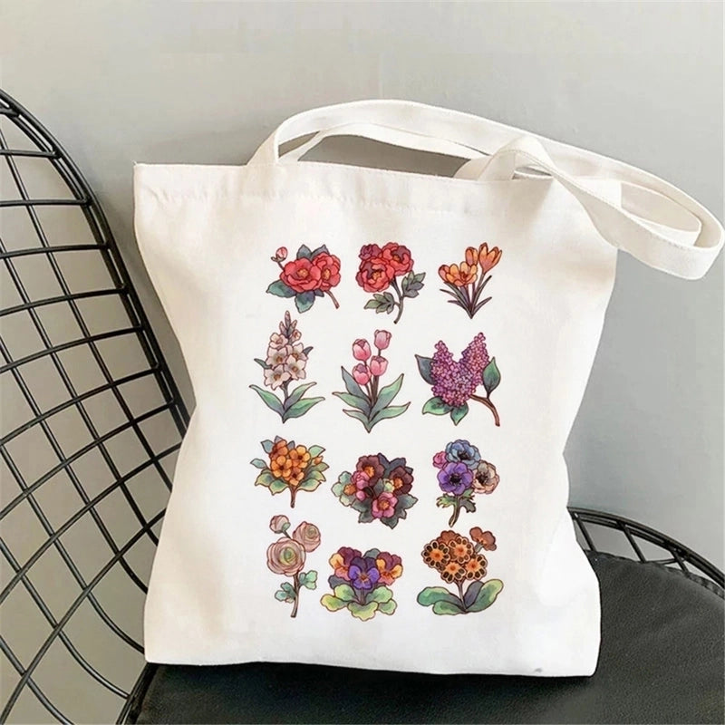 Women's Minimalist Flower Shopping Bags