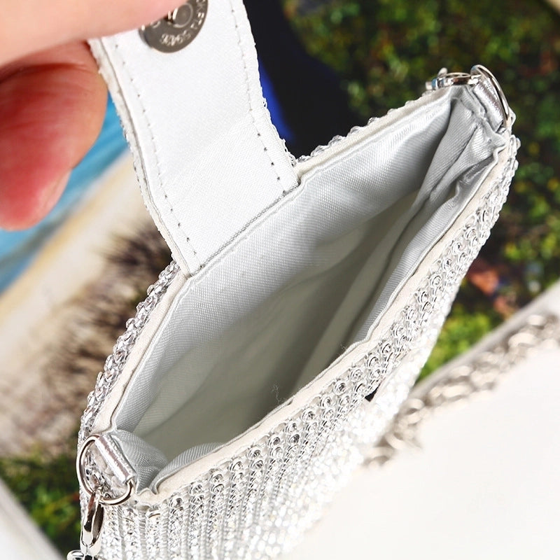 Black Gold Silver Solid Color Evening Bags