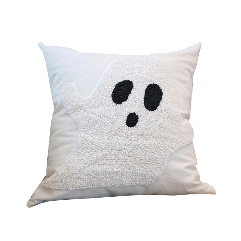 Halloween Loop Velvet Embroidery Ghost Pillow Cover Home Living Room Sofa Holiday Atmosphere Decoration Halloween Cushion Cover