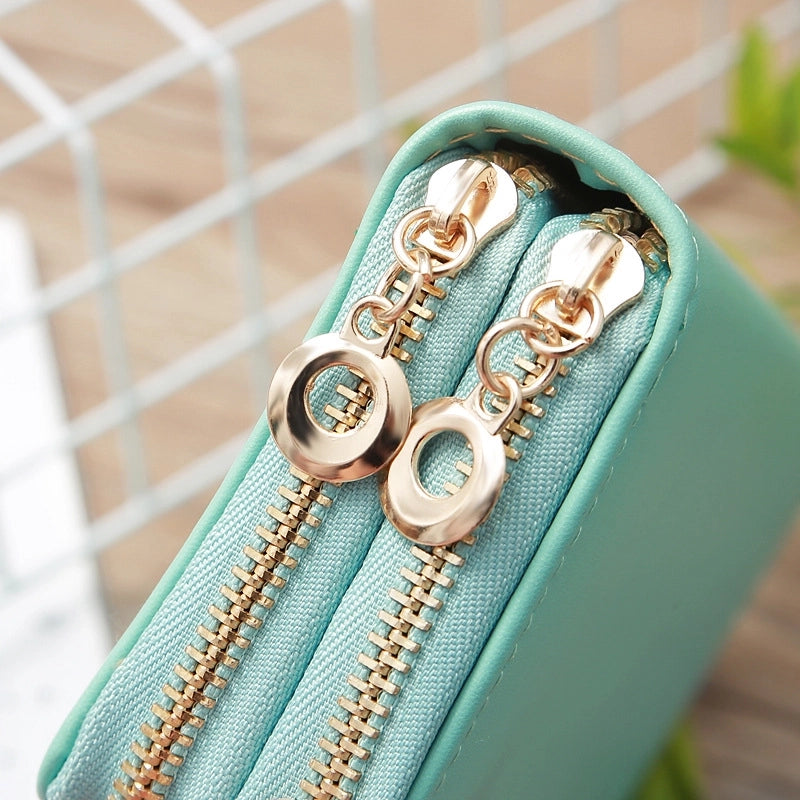 Accessories Korean Bowknot Letter Double Zipper Coin Purse