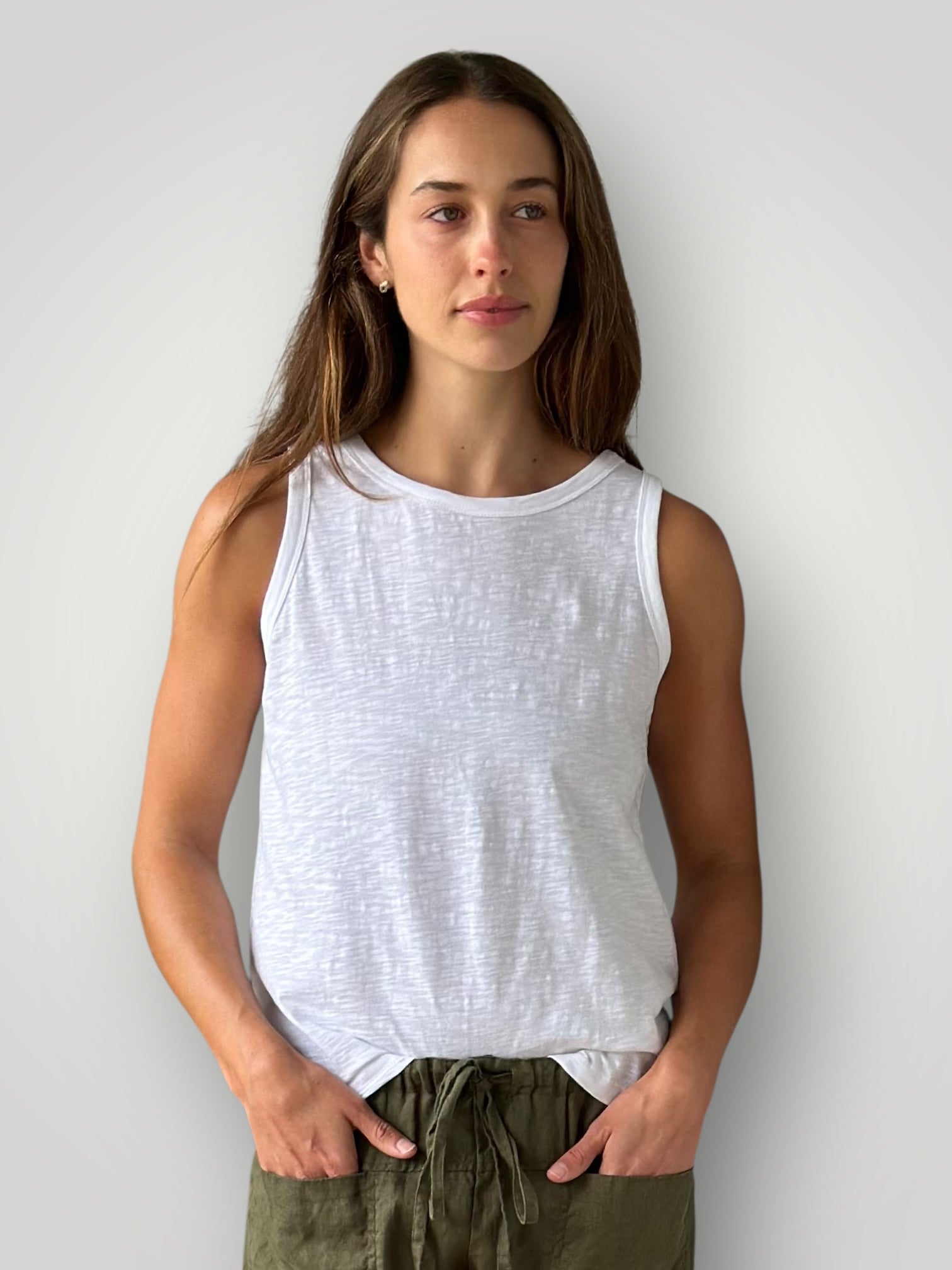 vera tank - white cotton