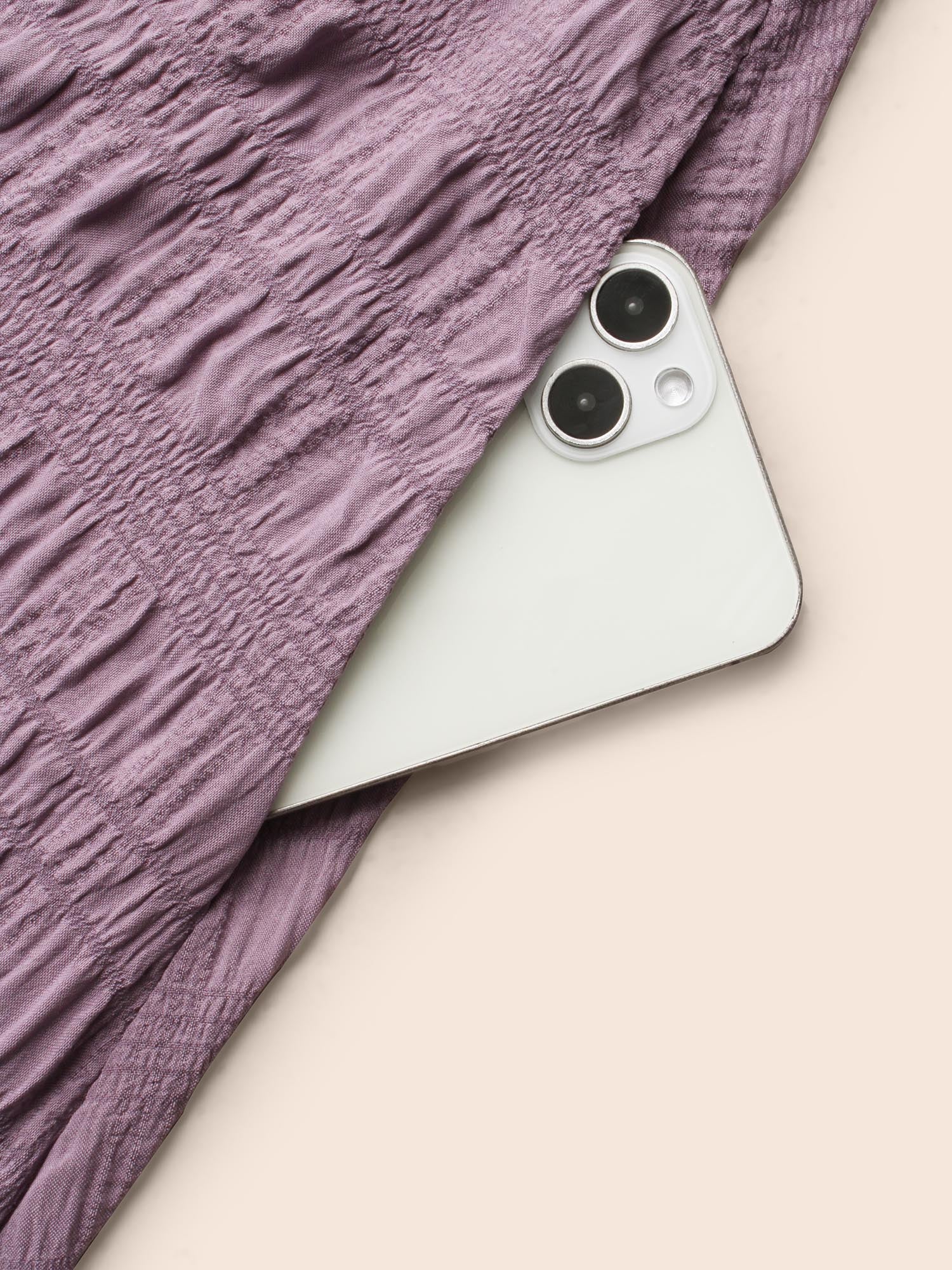 Square Neck Plain Textured Belted Dress