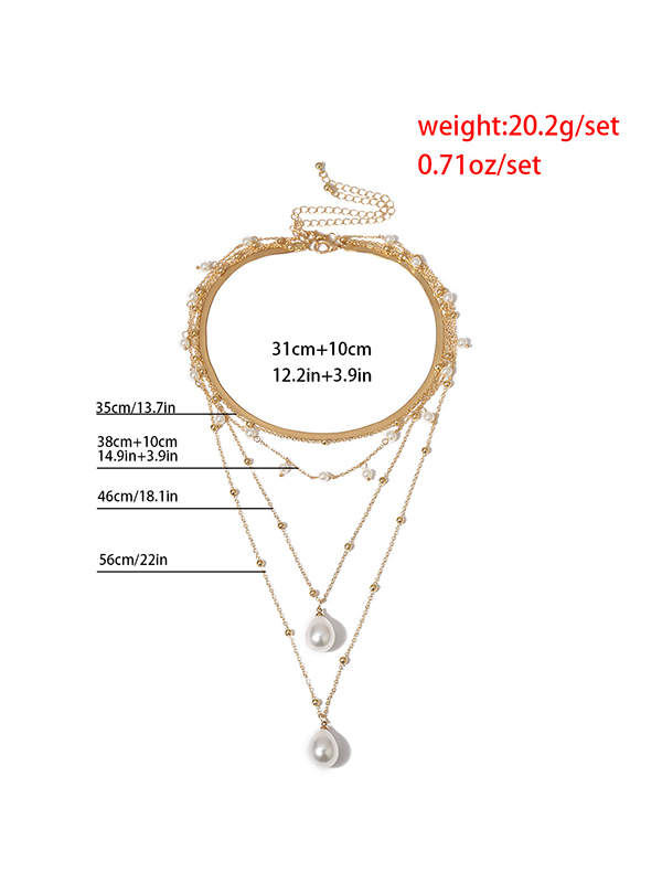 Vintage Statement Geometric Chains Necklace