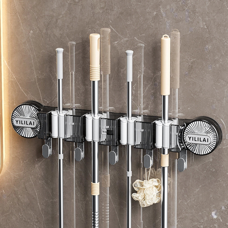 Suction Cup Long Mop Clip Hook Household Storage Rack Toilet Strong Fixed Hanger Buckle Bathroom Wall Hanging Clip