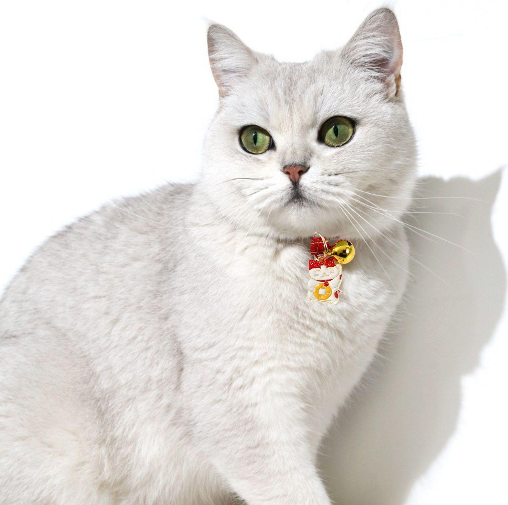 Fortune Cat Bell Pet Adjustable Collar