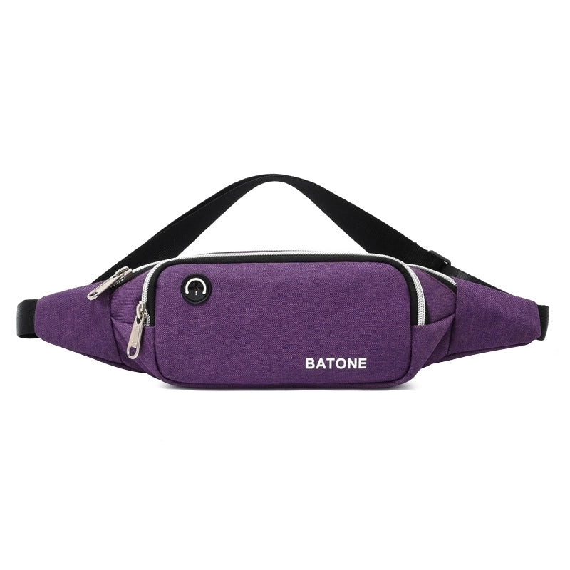 Men's Letter Polyester Zipper Fanny Pack