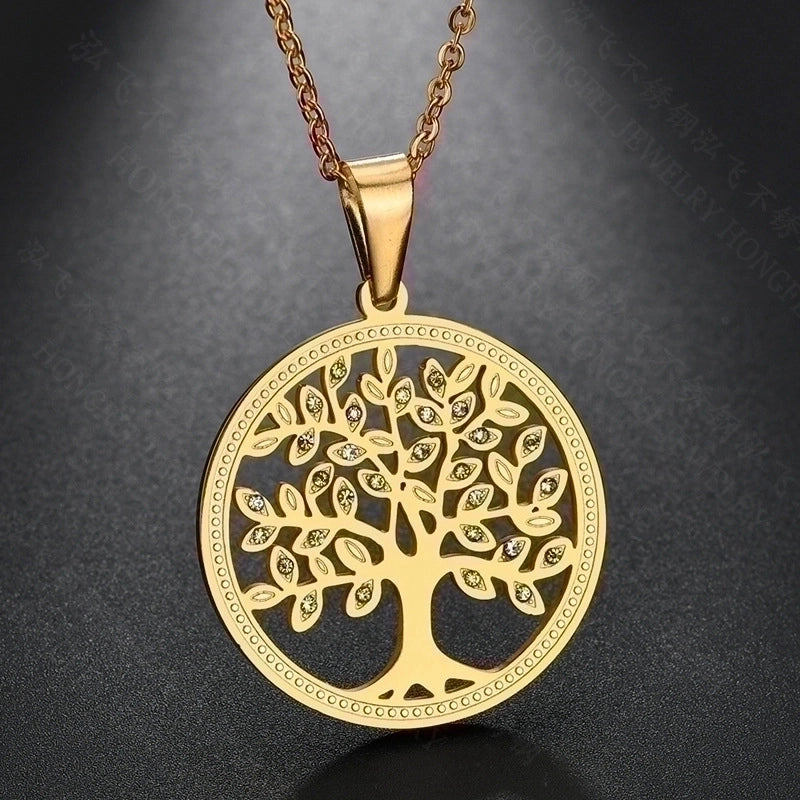 Minimalist Geometric 304 Stainless Steel Resin Glass 18K Gold Plated Plating Stainless Steel Necklaces