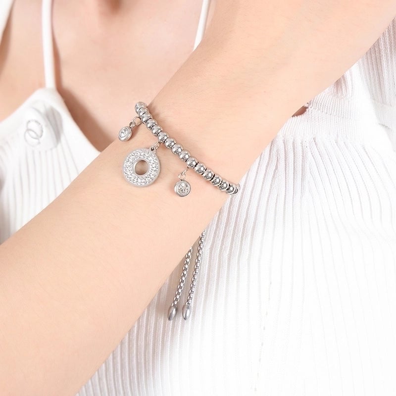 Hip-Hop Exaggerated Devil'S Eye Star Heart Shape Titanium Steel 18K Gold Plated Zircon Bracelets In Bulk