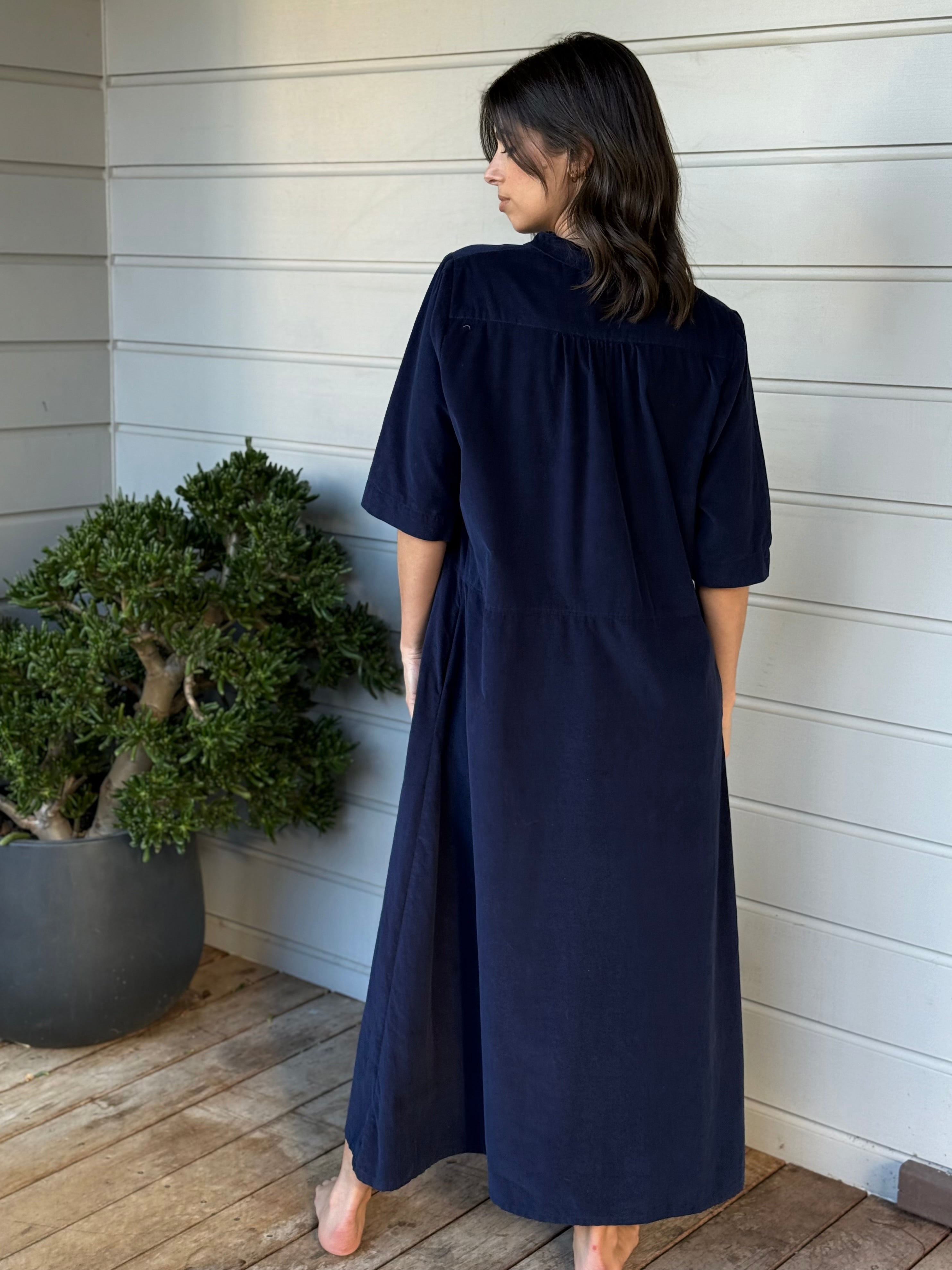bridget dress - indigo cord