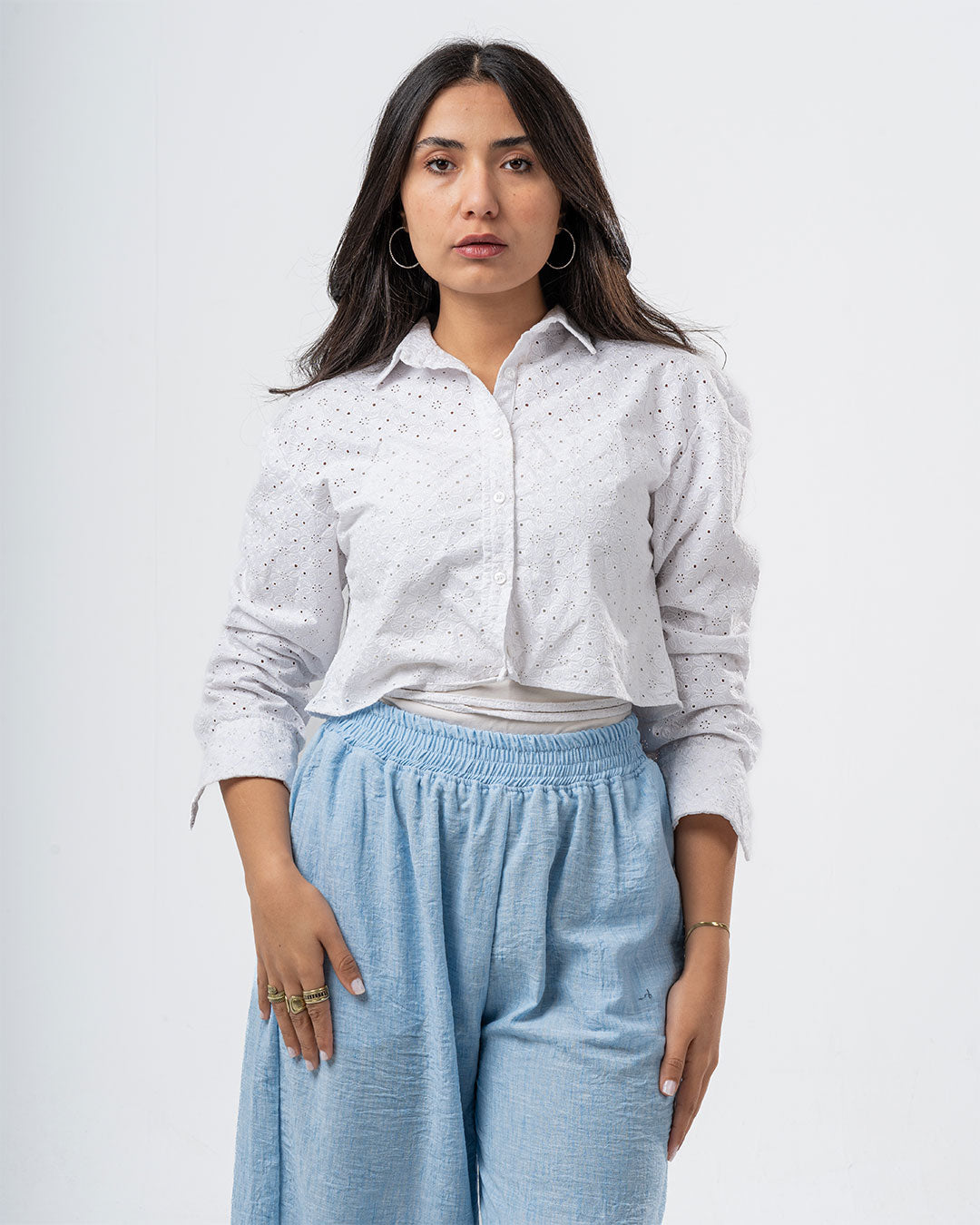 Embroidered Cat Blouse