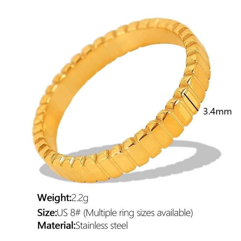 Titanium Steel Minimalist Geometric Plating Rings
