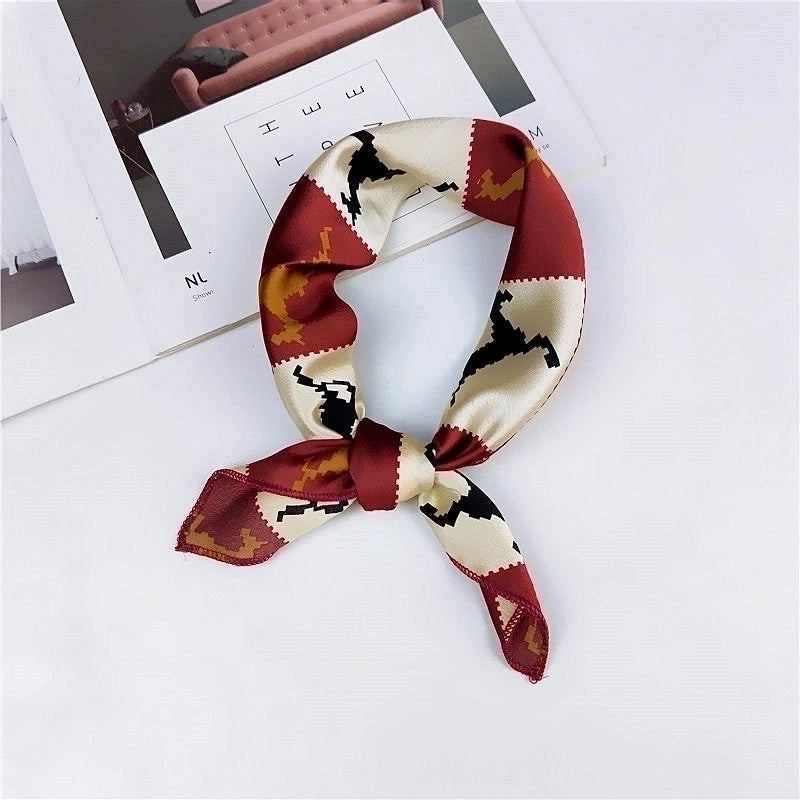 New Spring And Autumn Summer Small Silk Scarf Small Square Towel Women's Professional Variety Decorative Printed Scarf Scarf