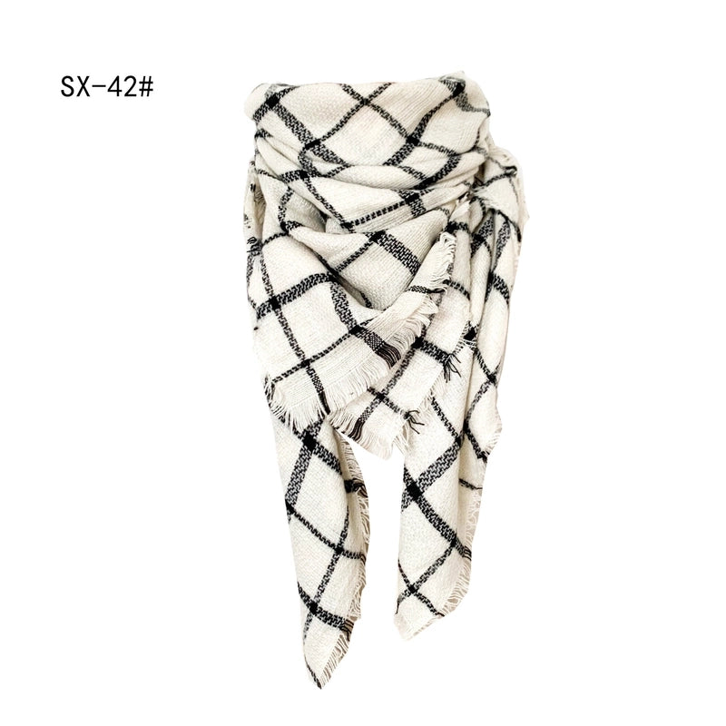 Autumn And Winter Imitation Cashmere Qicaigei Square Scarf Triangular Binder Scarf Women's Neck Warmer Shawl