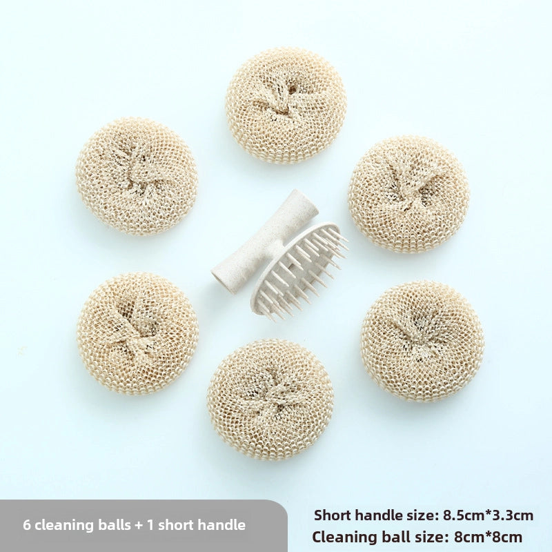 Nano Steel Wire Ball Cleaning Ball Household Dishwashing Brush Does Not Hurt The Pot Brush With Handle Does Not Drop Silk Long Handle Pot Brush Artifact