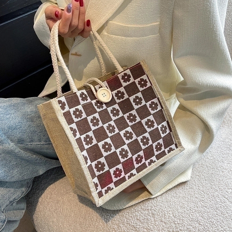 Women's All Seasons Canvas Elegant Square Bag