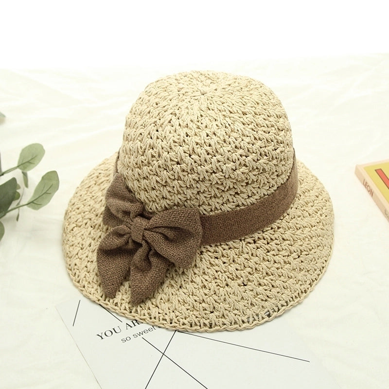 Women's Vacation Minimalist Bow Knot Big Eaves Sun Hat