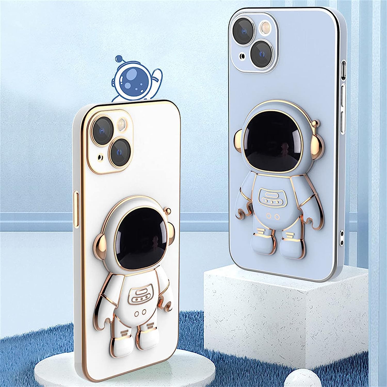 Astronaut phone case with a built-in stand