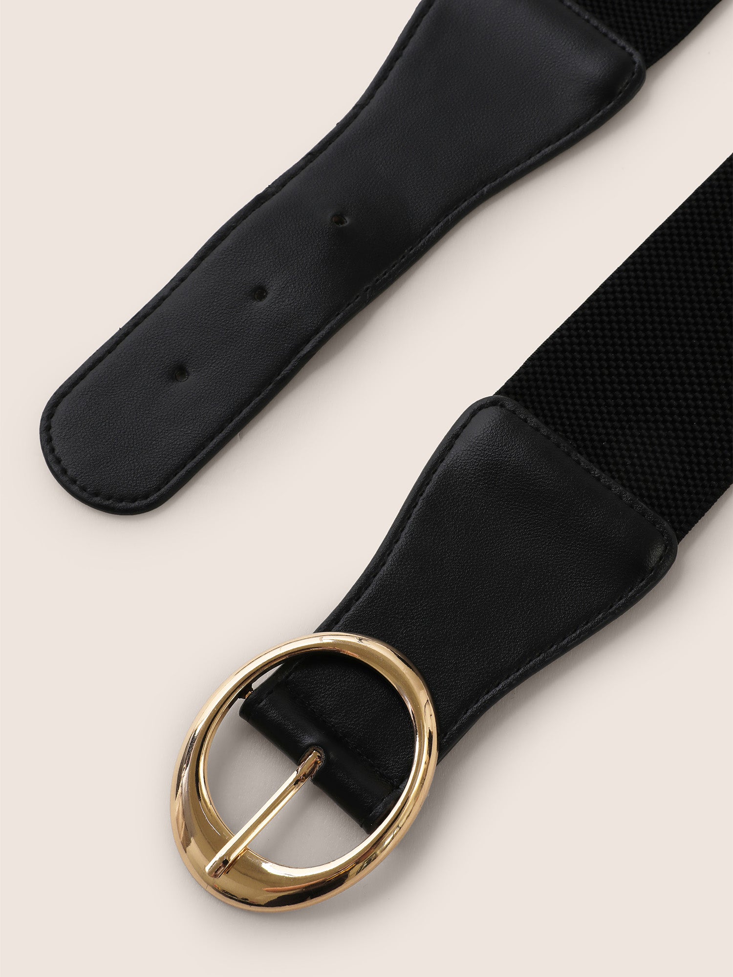 Round Buckle Elastic Belt