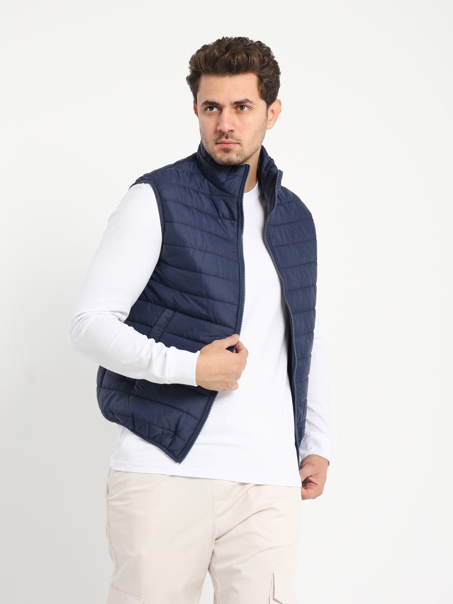 Textured Puffer Vest