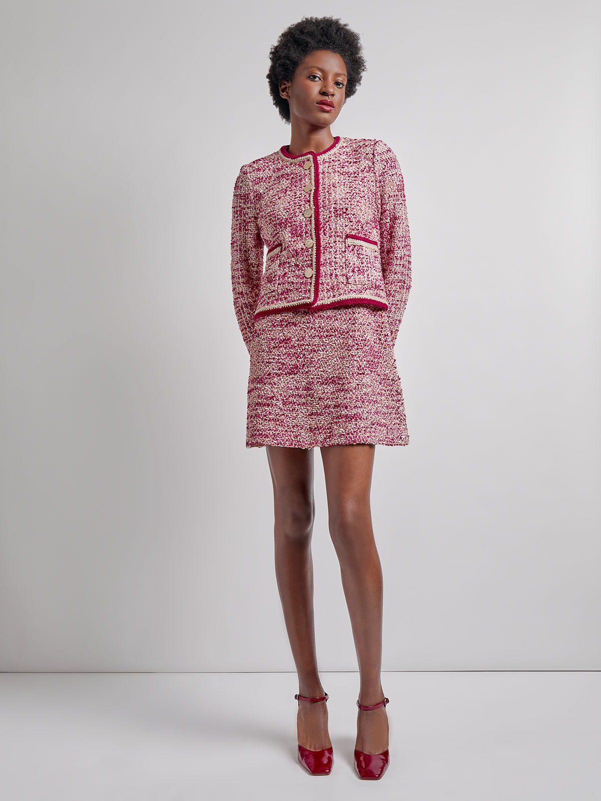 Heritage Boucle Crochet Trim Knit Jacket - Vanity Fit