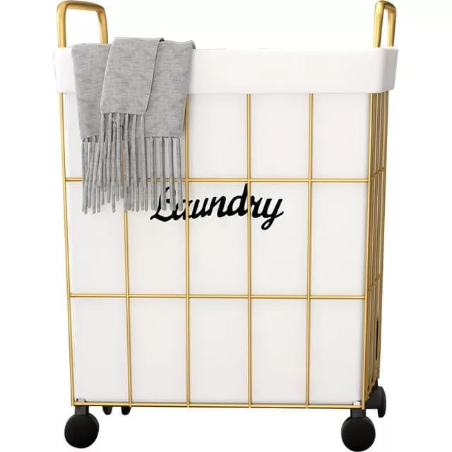 PREMIUM LAUNDRY BASKET WITH ROLLING WHEELS