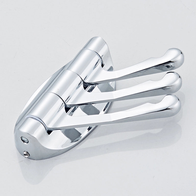 Hotel Bathroom Activity Clothes Hook Toilet Single Hook Door Hook Coat Hook 180 Degrees Rotating Three Hooks