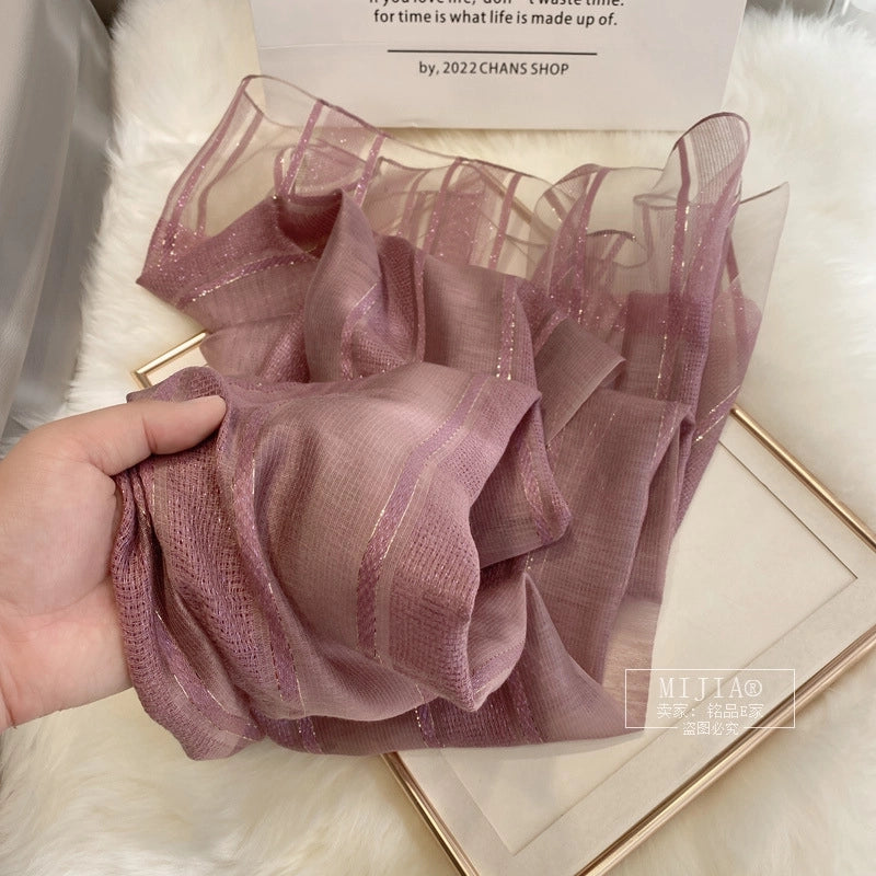 Women's Elegant Vintage Style Geometric Silk Silk Scarf